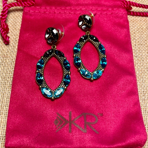 Silpada K&R Collection “Peacock Punch” Earrings - Picture 2 of 6